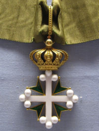 Knight of the order of St. Maurice and St. Lazarus of
Italy
